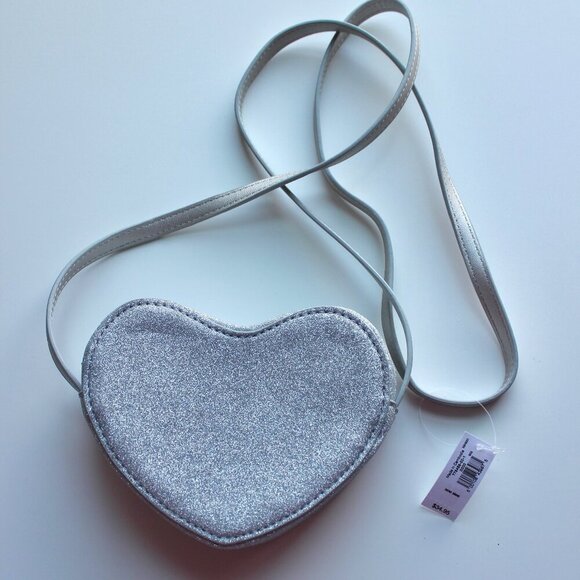 Glitter Heart Crossbody Bag for Girls - Picture 1 of 6
